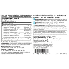 Cápsula Ther-Biotic Synbiotic disolviéndose en agua, ilustra uso cotidiano práctico