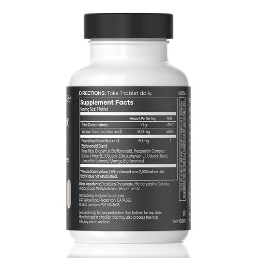 Shaklee detalle de la textura de las tabletas para facilitar la ingestión