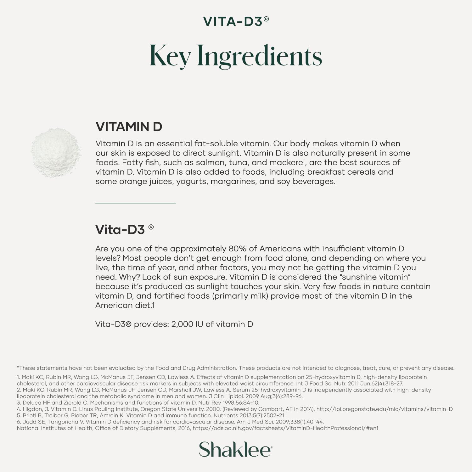 Shaklee etiqueta con información nutrimental y dosis por tableta visible