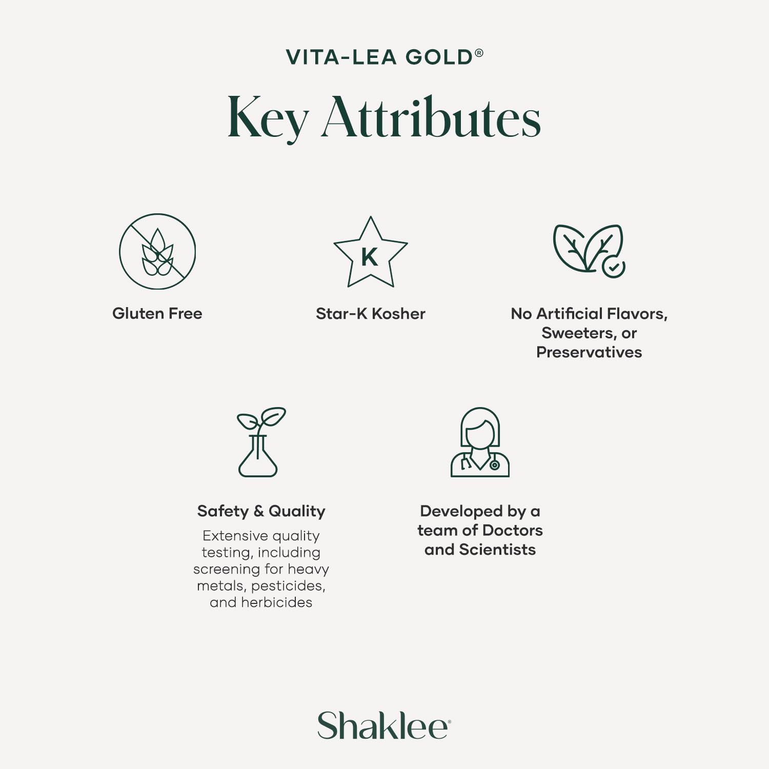 Shaklee Vita-Lea Gold comparación de tamaño en mano para referencia