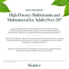 Shaklee Vita-Lea Gold en uso diario junto a un vaso, facilita la rutina