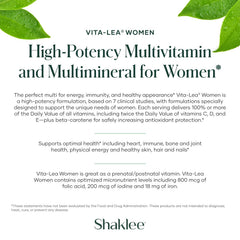 Shaklee Vita‑Lea ingredientes clave destacados y beneficios nutricionales
