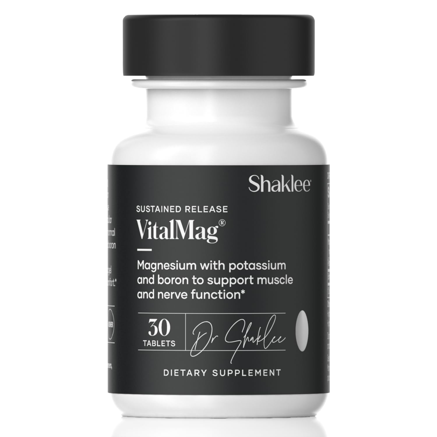 Shaklee VitalMag vista frontal del envase y beneficios de liberación prolongada