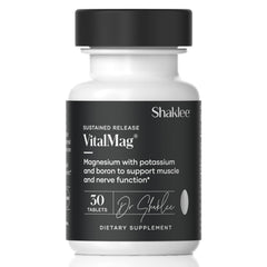 Shaklee VitalMag vista frontal del envase y beneficios de liberación prolongada