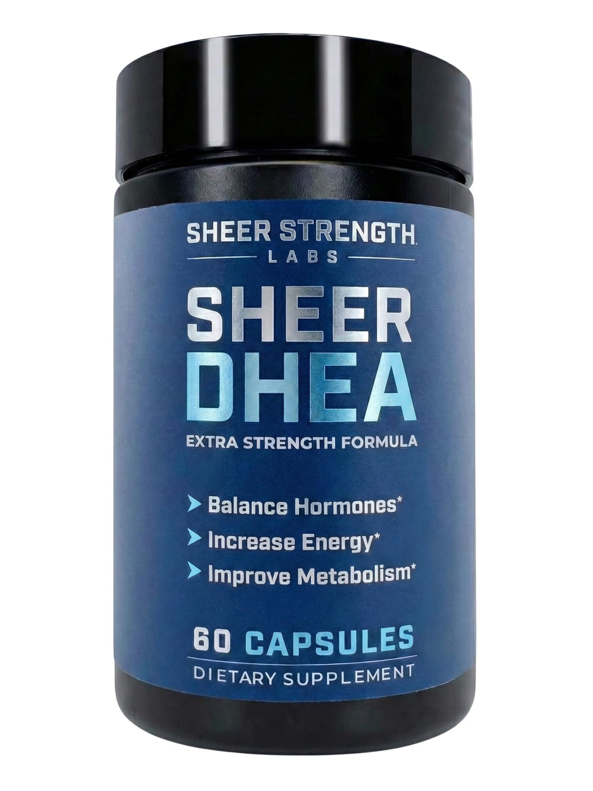 Sheer Strength Labs empaque frontal mostrando alta pureza y beneficio de confianza