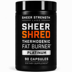 Sheer Strength Labs empaque frontal mostrando diseño y beneficio energético