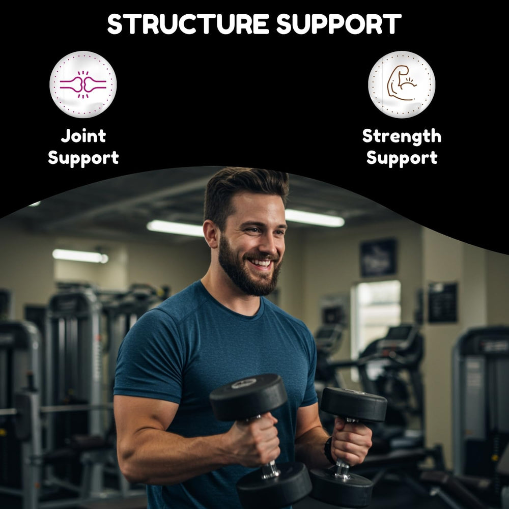 SHIFAA NUTRITION envase junto a una mano para comparar tamaño y porciones