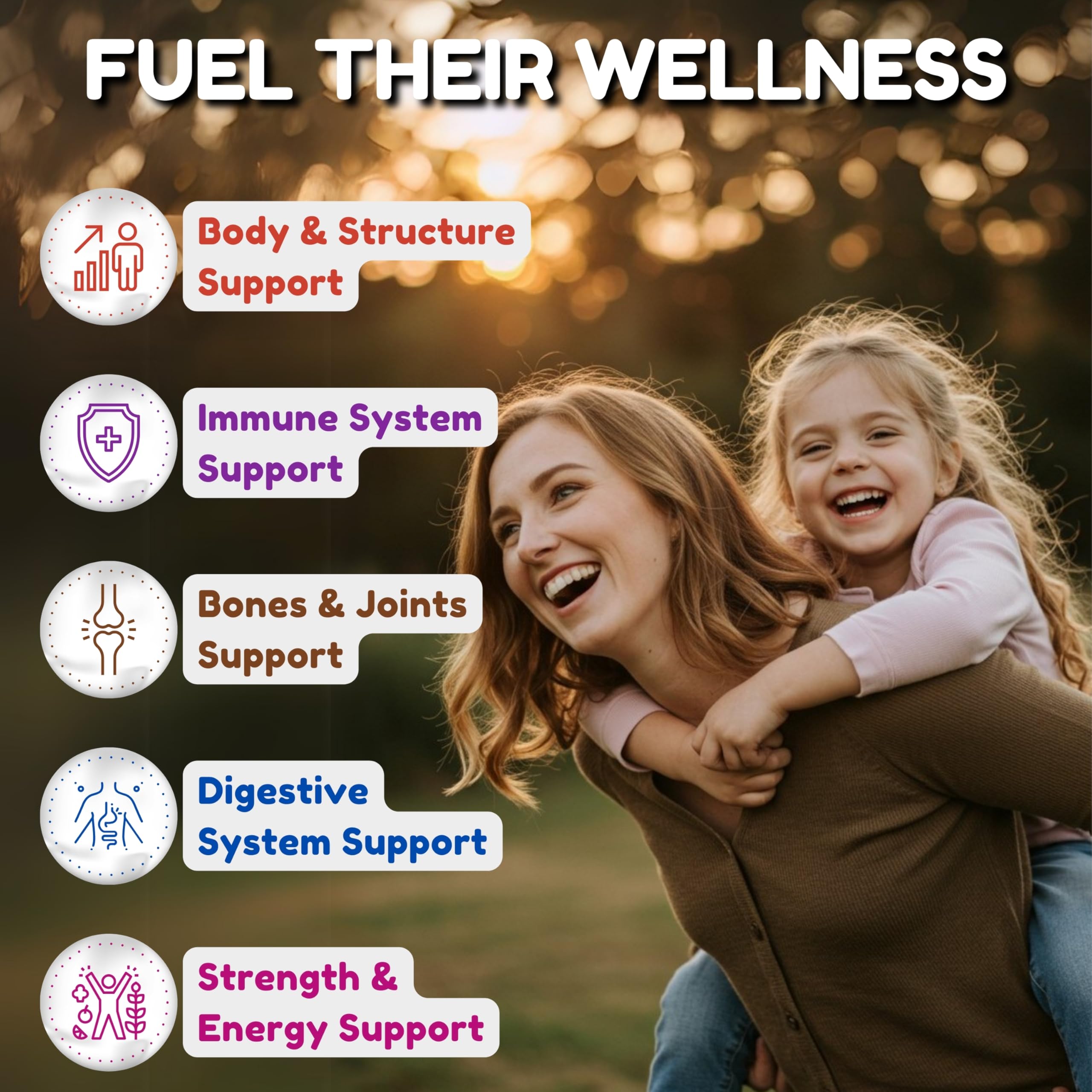 Etiqueta nutricional de SHIFAA NUTRITION con lista de vitaminas y minerales