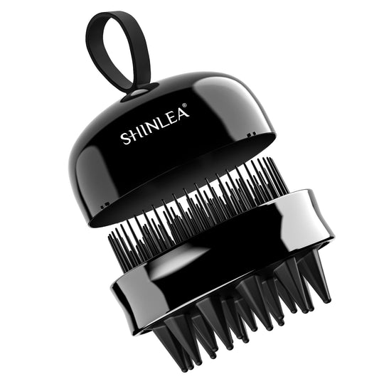 SHINLEA vista frontal del cepillo 2 en 1 para limpieza y masaje
