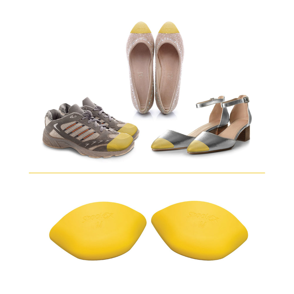 Shoolex insertado en zapatilla casual, evita deslizamientos y ampollas
