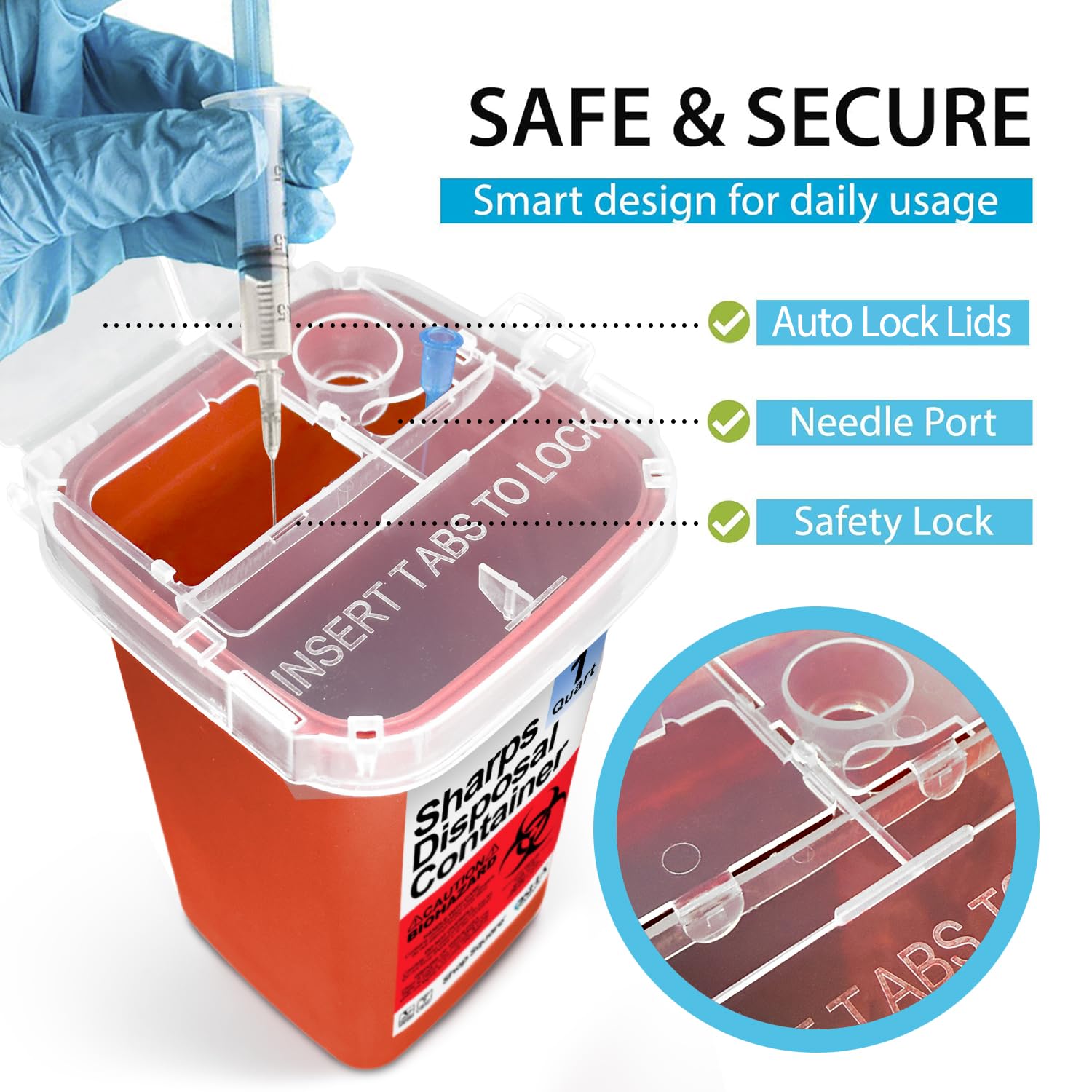 Shop Square cierre con broche en primer plano para seguridad final