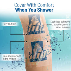Shower Shield detalle 10x12 in que ofrece cobertura adecuada