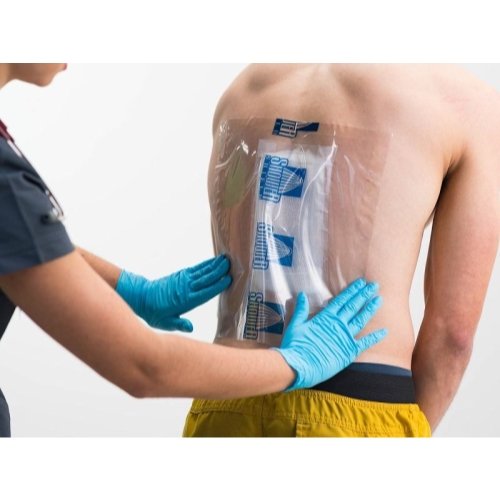 Shower Shield etiqueta informativa con instrucciones claras