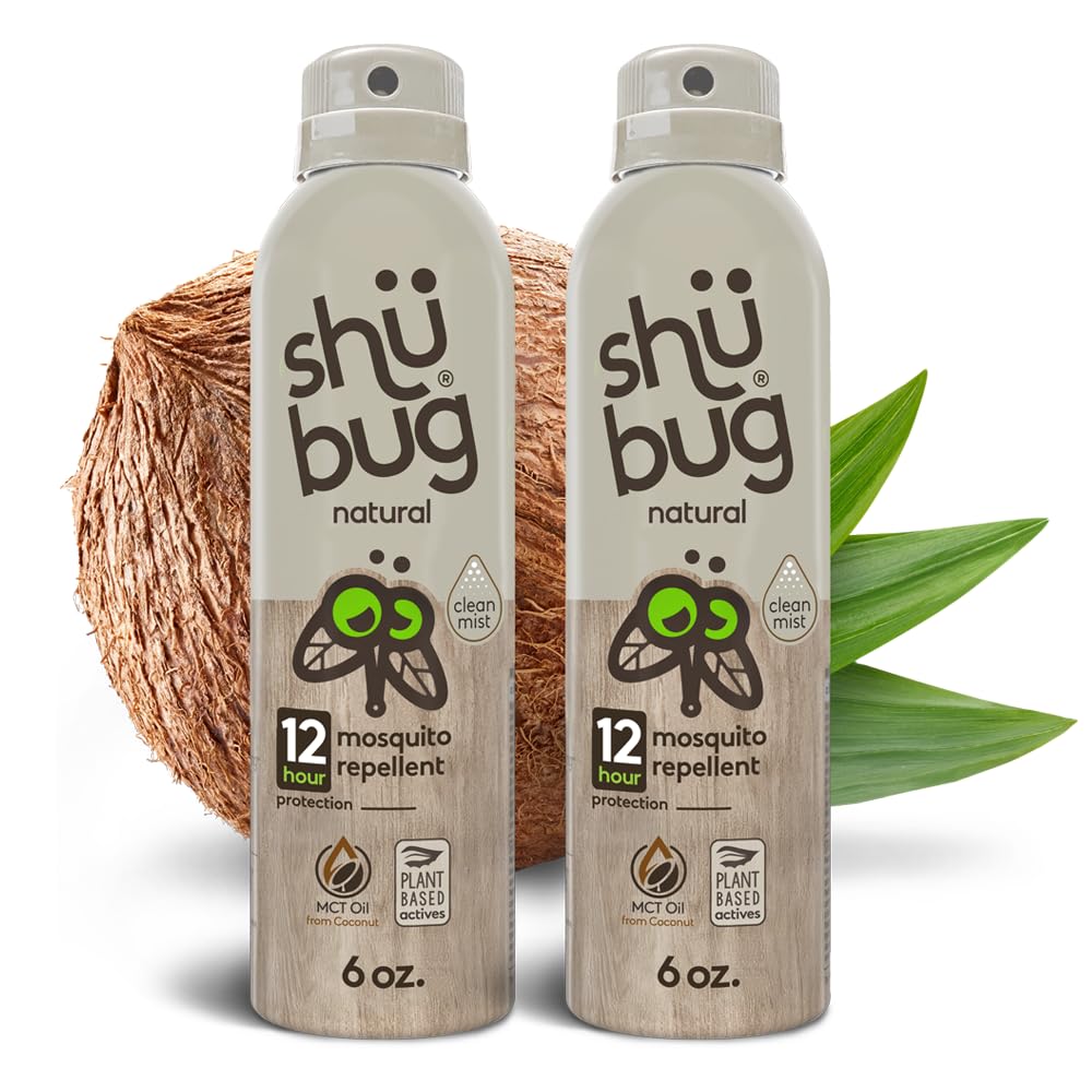 Shubug Clean Mist vista frontal, envase claro y aplicable en exteriores