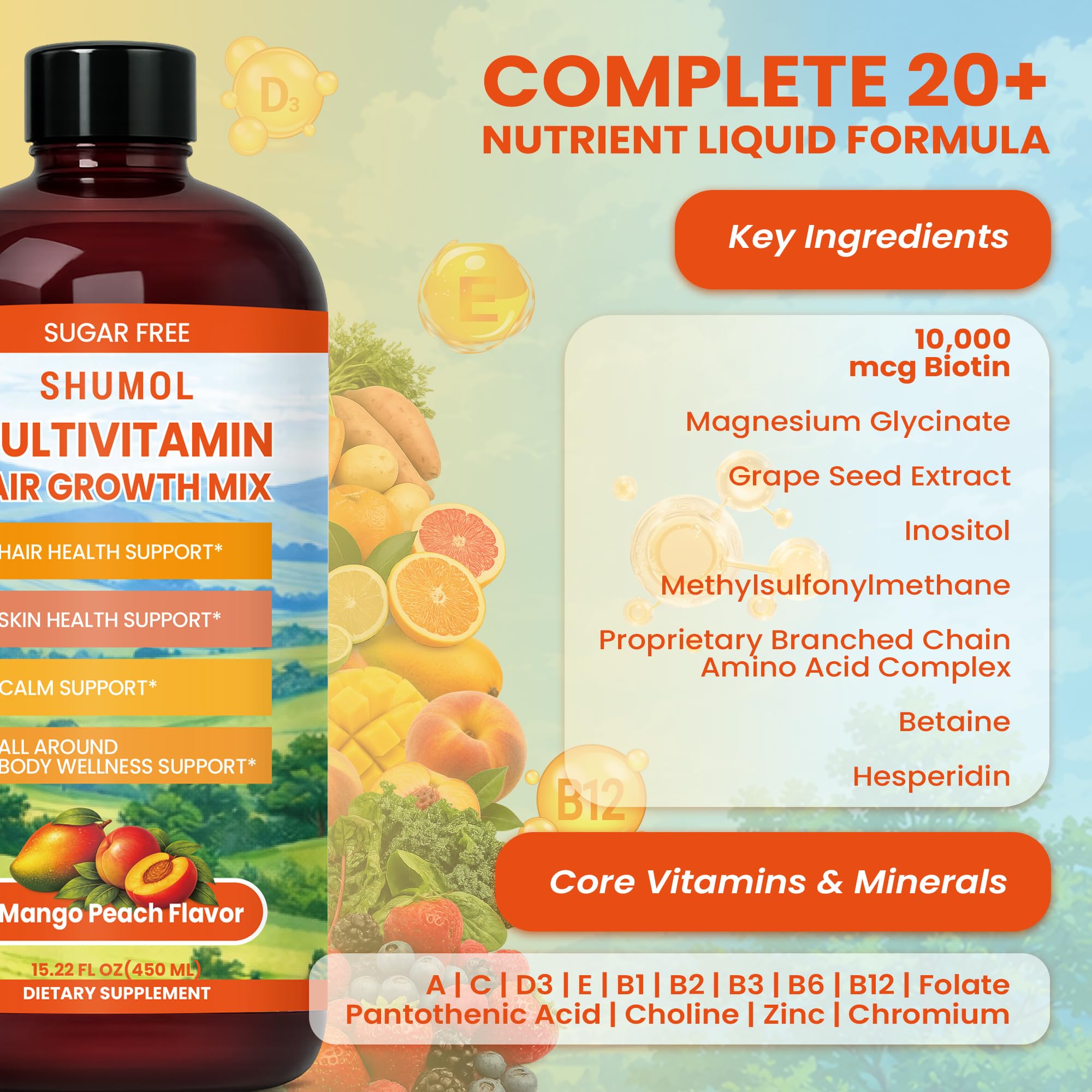 Shumol verter 20 mL con taza medidora para dosificación precisa