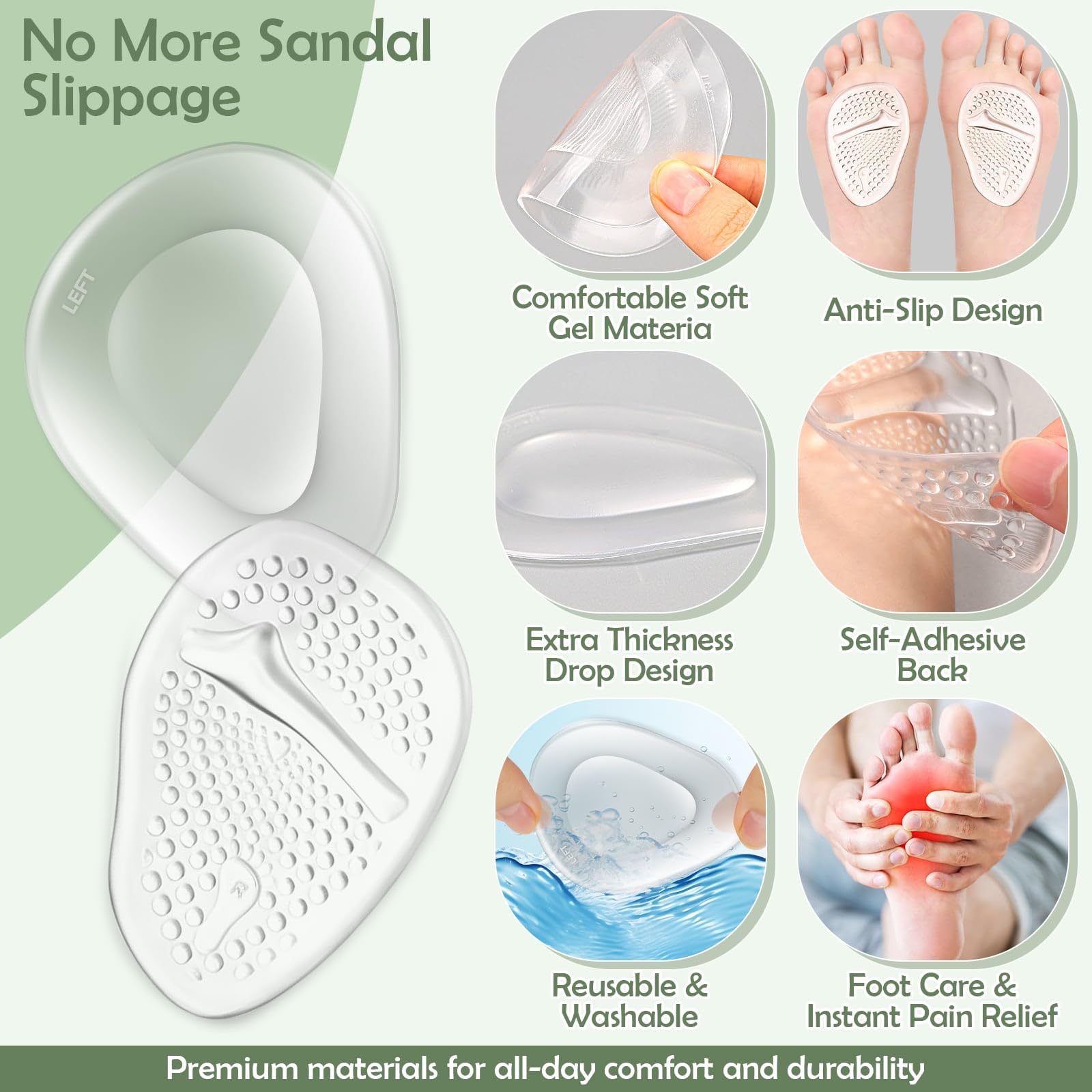 shynek cojín metatarsal en detalle, reduce presión en antepié
