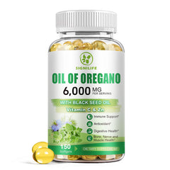 SIGNILIFE frasco frontal mostrando 150 softgels y beneficios claros