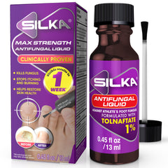 silka envase frontal con aplicador pincel para aplicar antifúngico con precisión