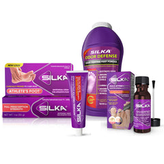 Silka kit frente empaque mostrando las tres piezas para cuidado rápido