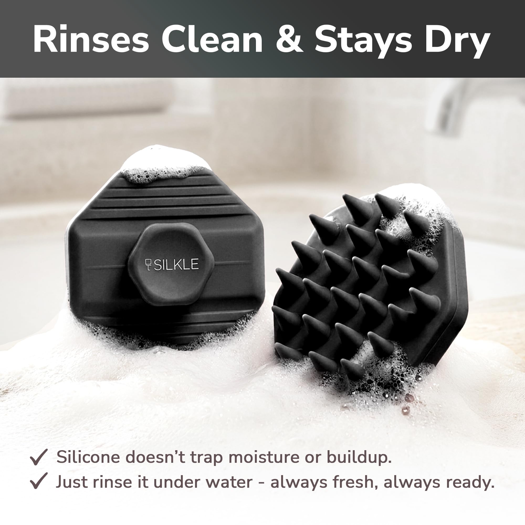 SILKLE cepillo en baño estilo relajante para rutina diaria