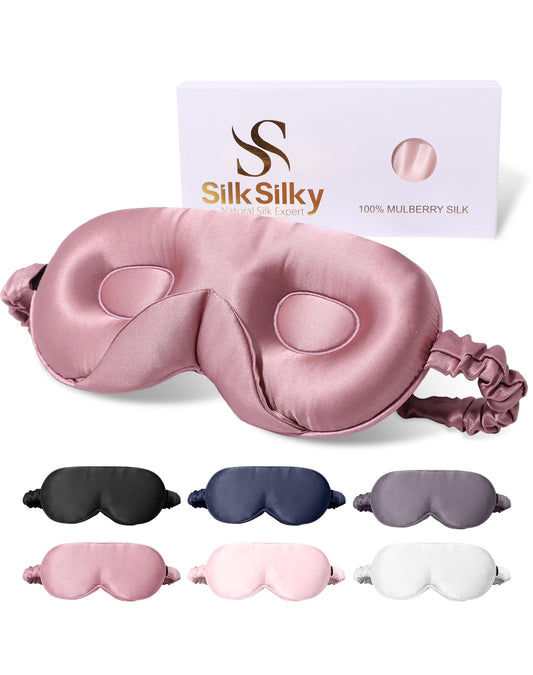 SilkSilky antifaz frontal en pale mauve, apariencia lujosa y oscurecimiento