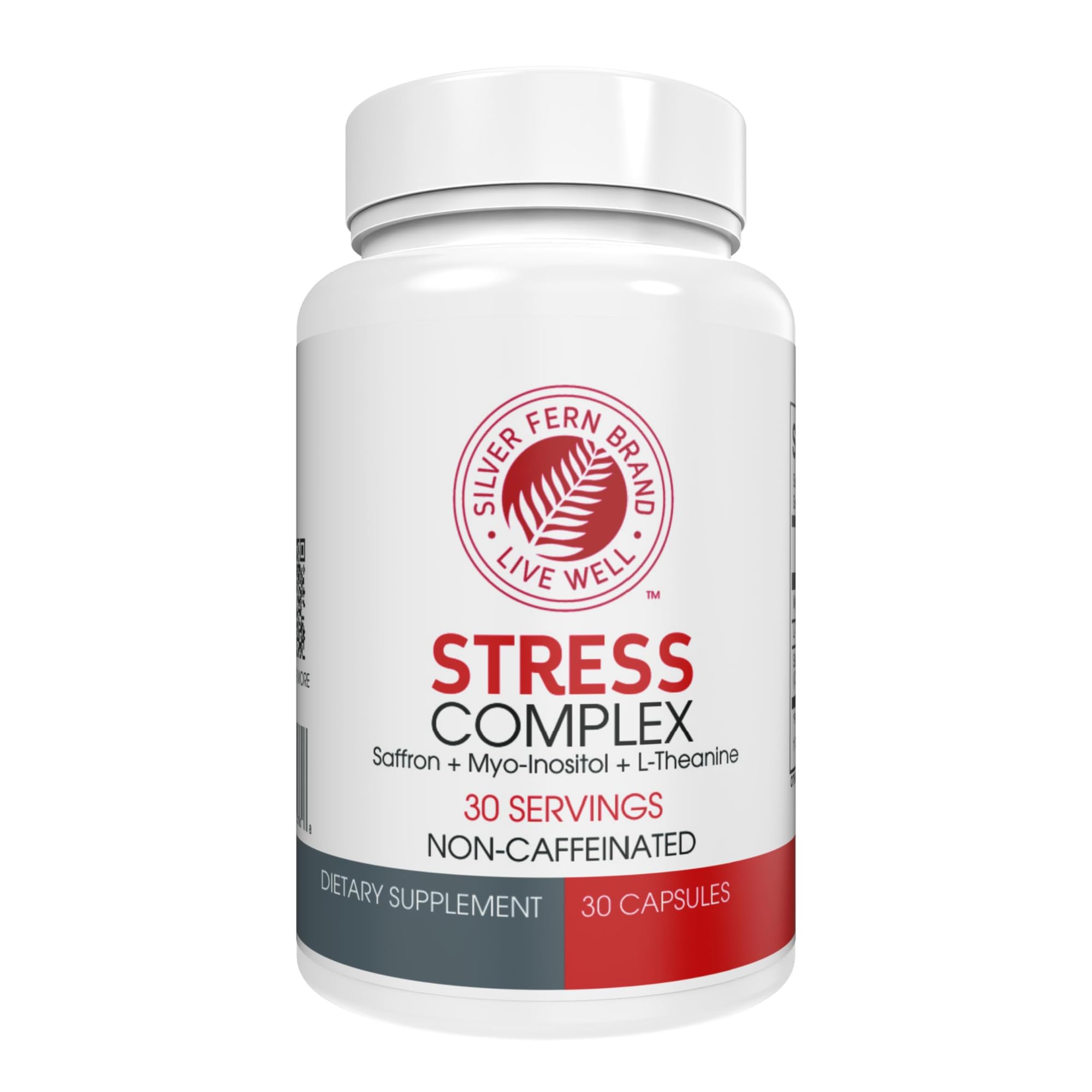 Silver Fern envase frontal que muestra fórmula sin cafeína y beneficio relajante