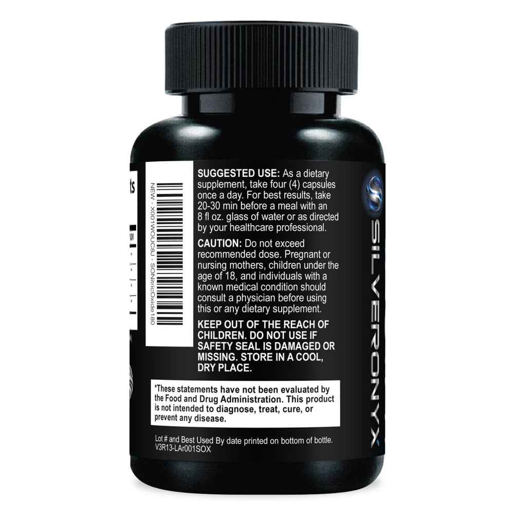 SILVERONYX ingredientes clave en primer plano destacando pureza