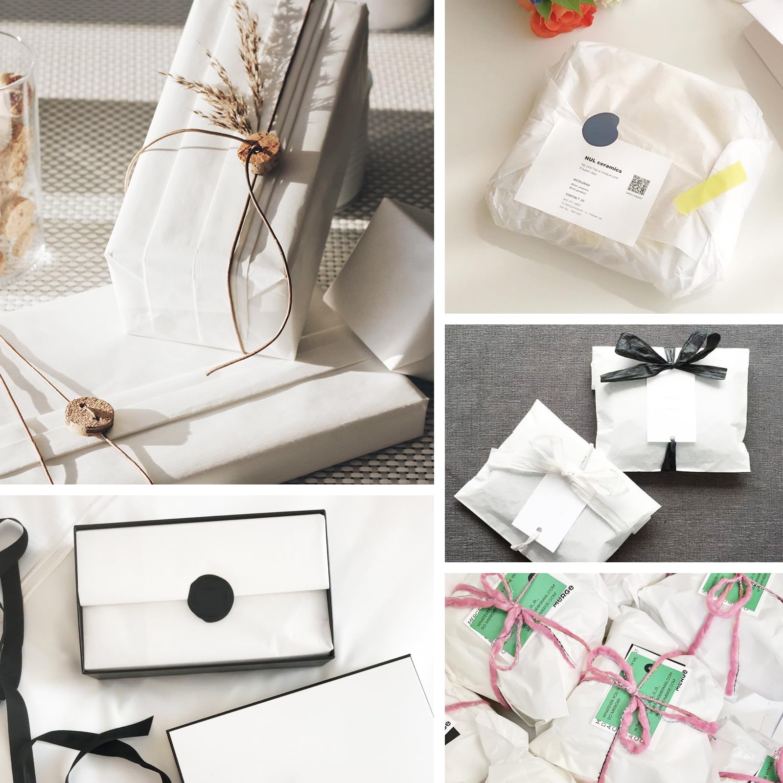 Simetufy rellenando una bolsa de regalo, mejora la presentación