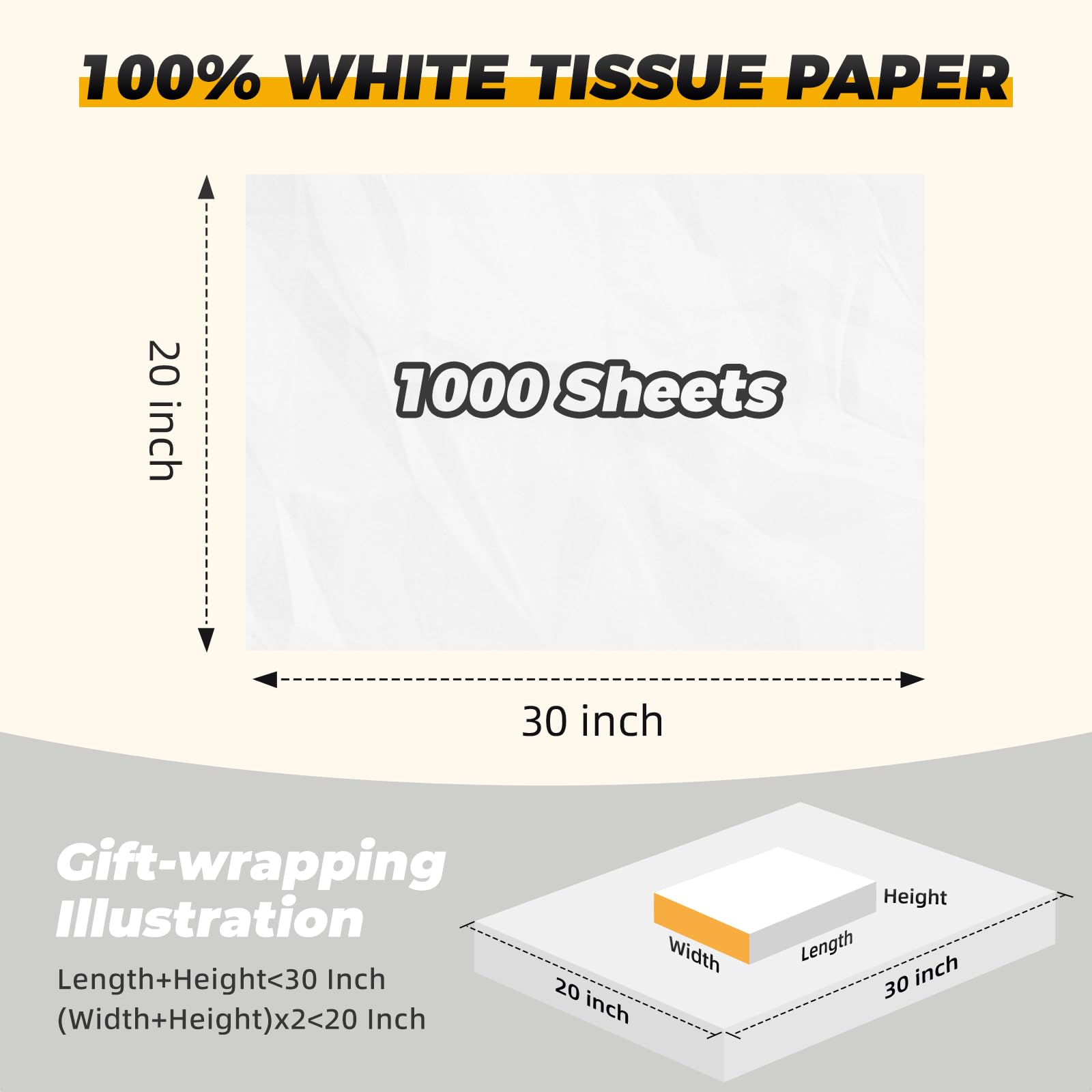 Simetufy textura del papel de seda mostrando grosor superior