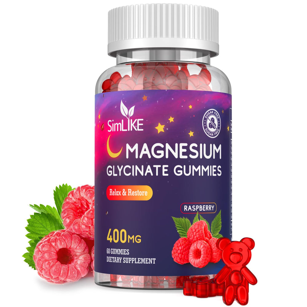 Simlike gominolas frontal mostrando el envase y beneficio relajación