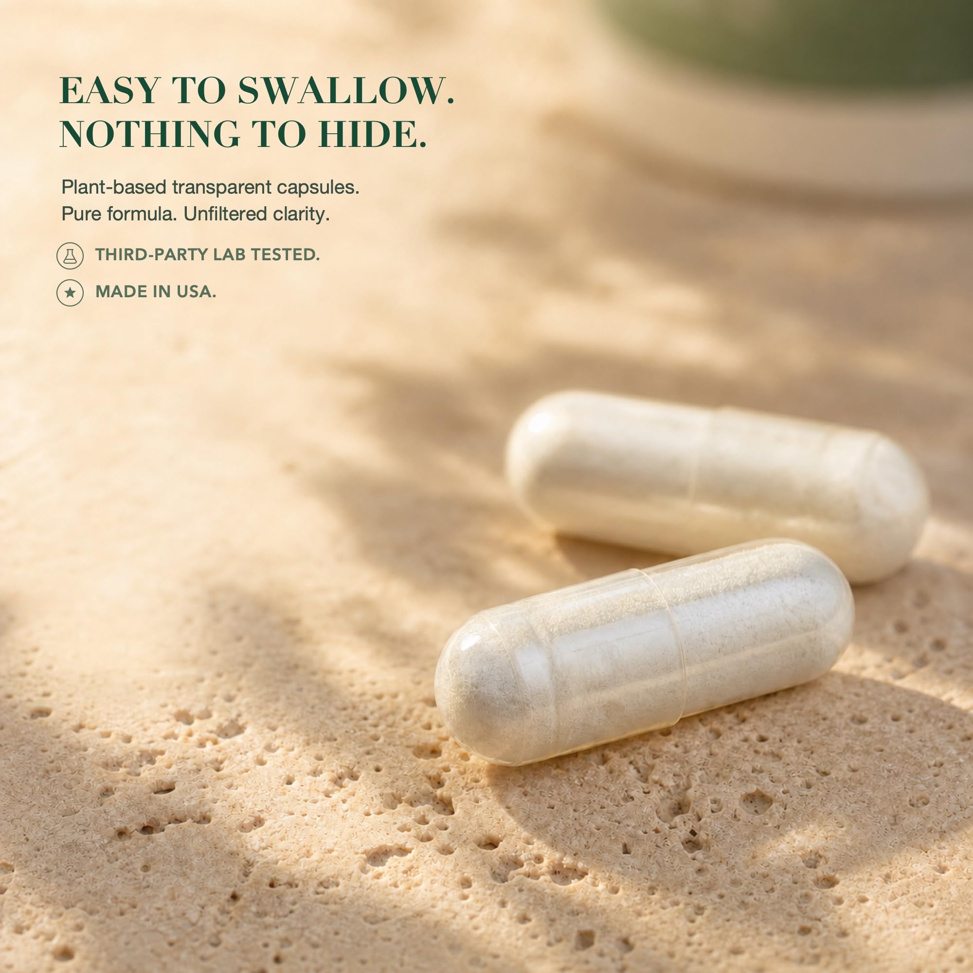Simlike producto en entorno minimalista que inspira confianza