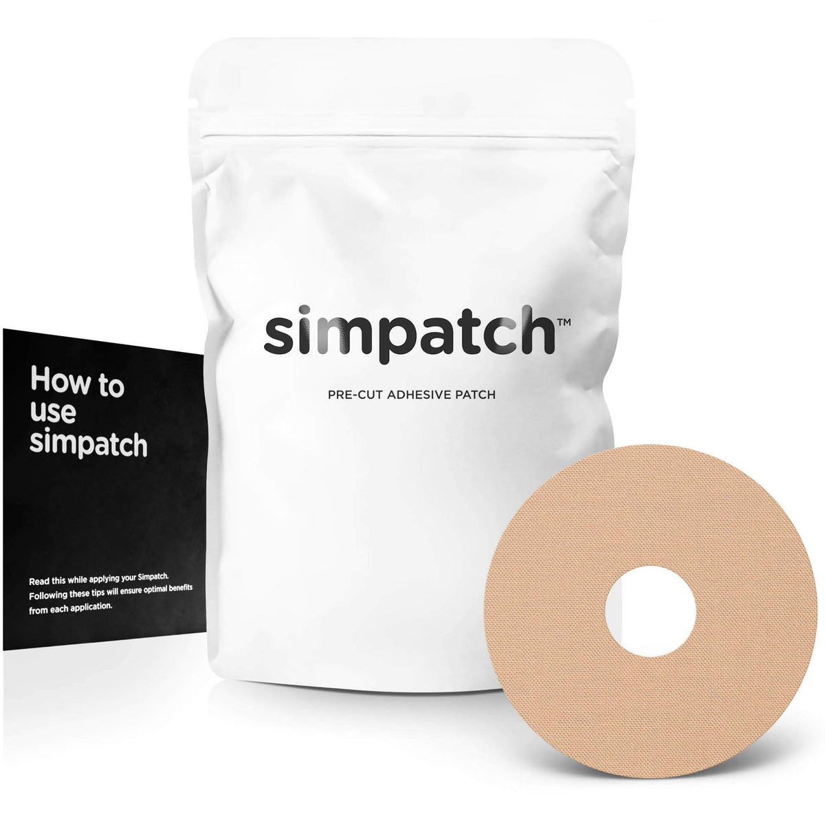 SIMPATCH empaque frontal mostrando paquete de 30, protección fiable