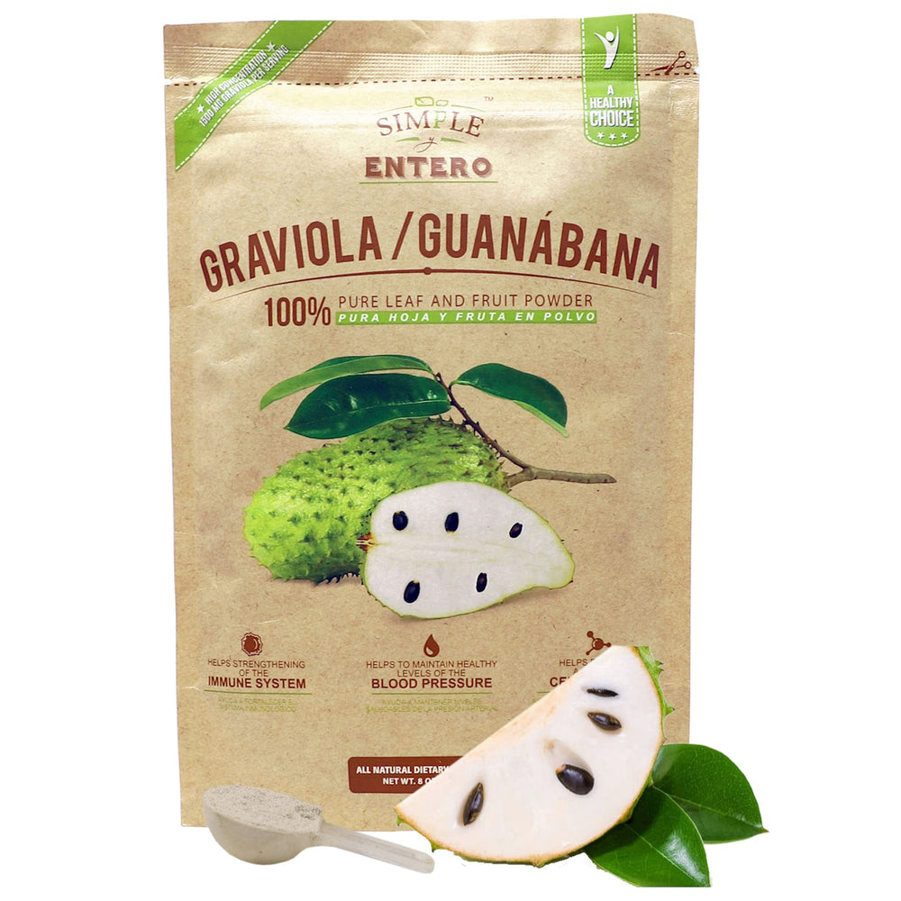 Simple y Entero paquete frontal de graviola en polvo beneficios naturales