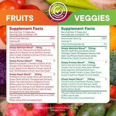 Simply Nature's Pledge mezcla de frutas y verduras, variedad nutricional