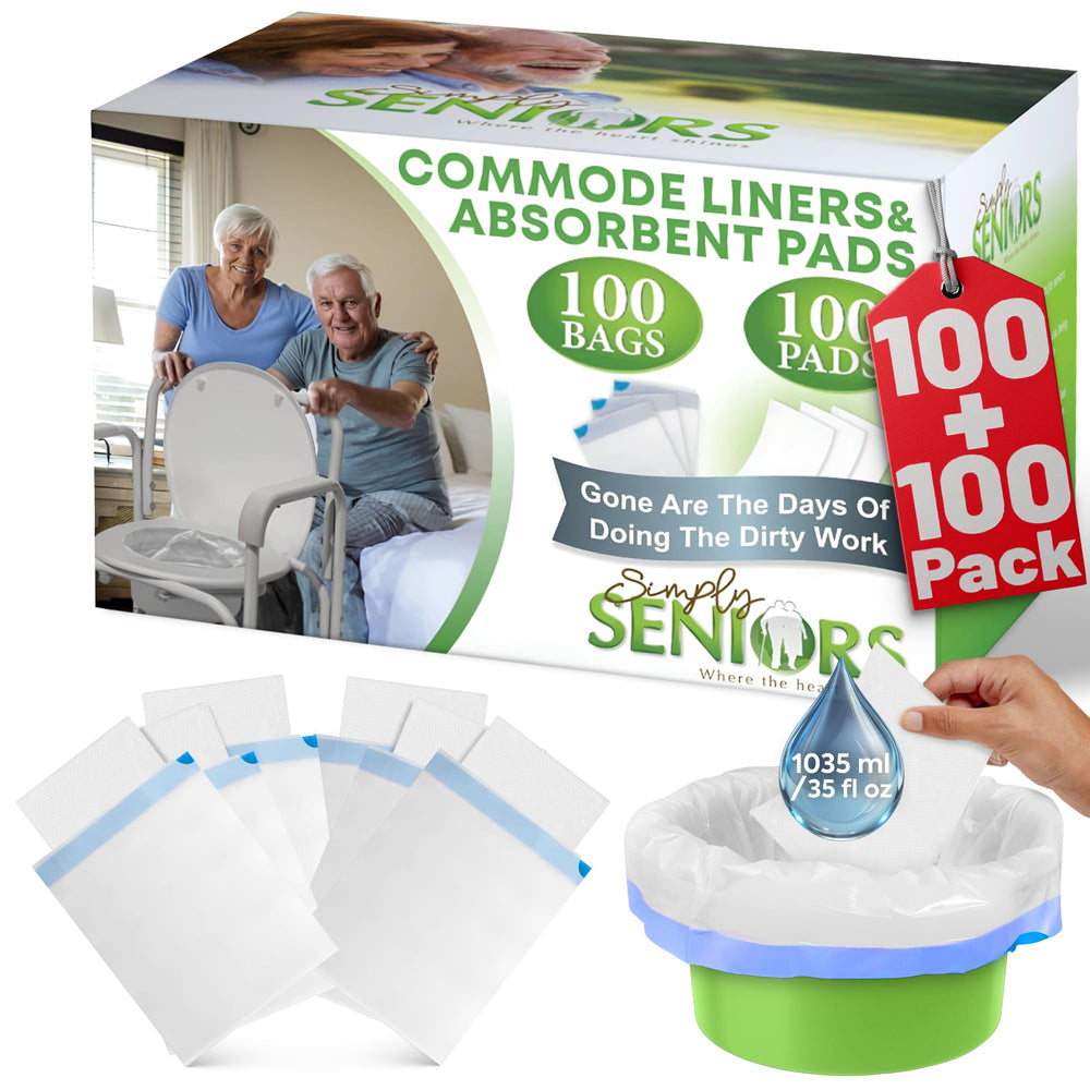 Simply Seniors bolsa para comoda frontal mostrando ajuste y fácil colocación