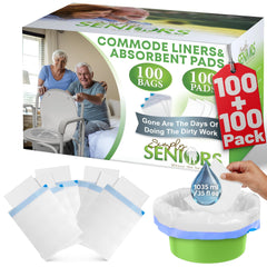 Simply Seniors bolsa para comoda frontal mostrando ajuste y fácil colocación