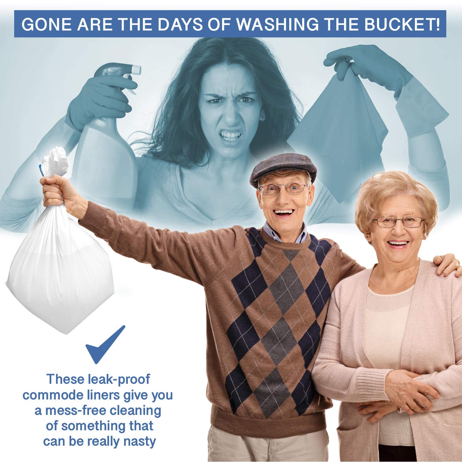 Simply Seniors textura del material reforzado anti-fugas, mayor seguridad
