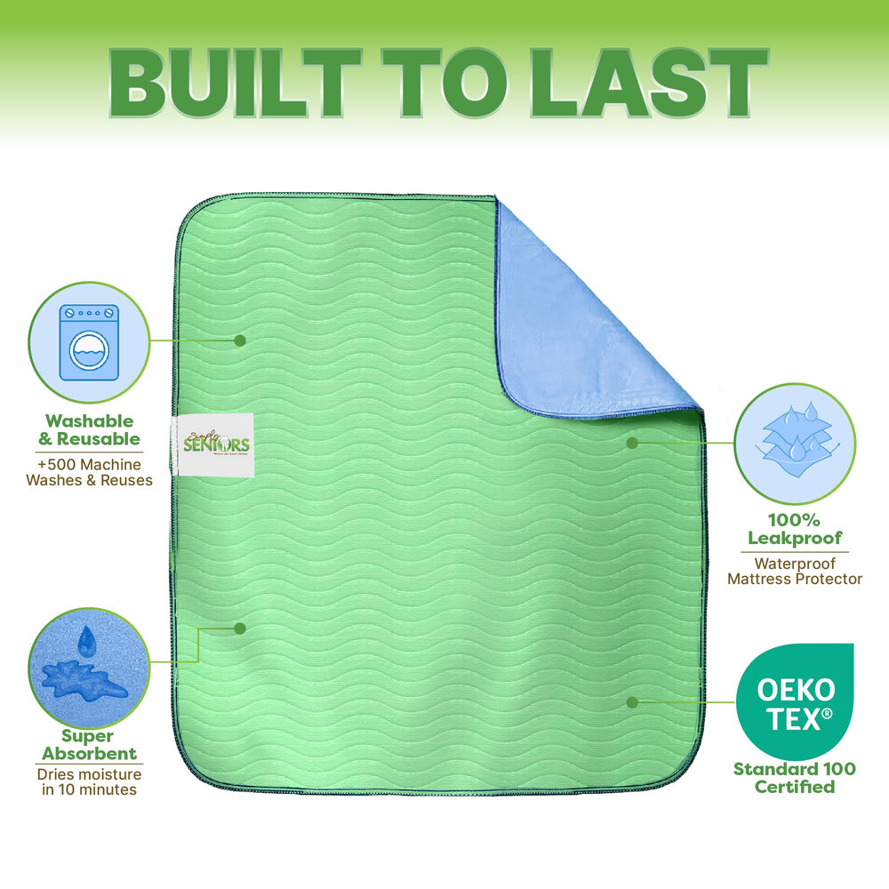 Simply Seniors detalle de la base impermeable que evita filtraciones