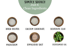 Simply Sooney comparación de tamaño con mano, ayuda a visualizar porción