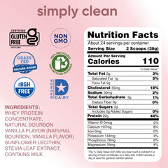 simply tera's etiqueta nutricional en primer plano explicando 22 g de proteína