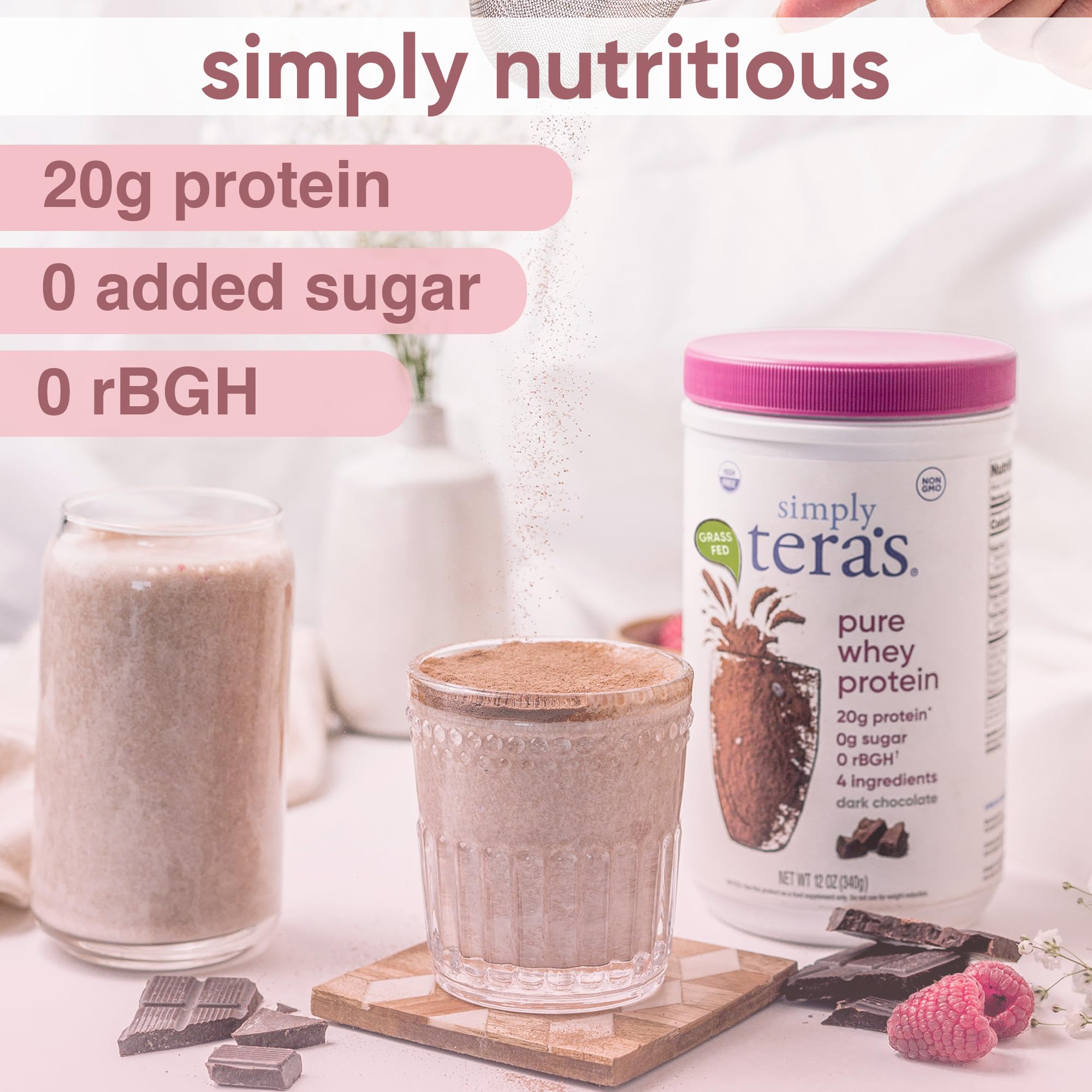 simply tera's batido preparado listo para consumir después de entrenar