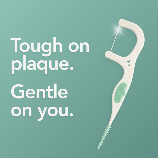 SimplyPick close-up de la punta soft pick mostrando suavidad y limpieza segura