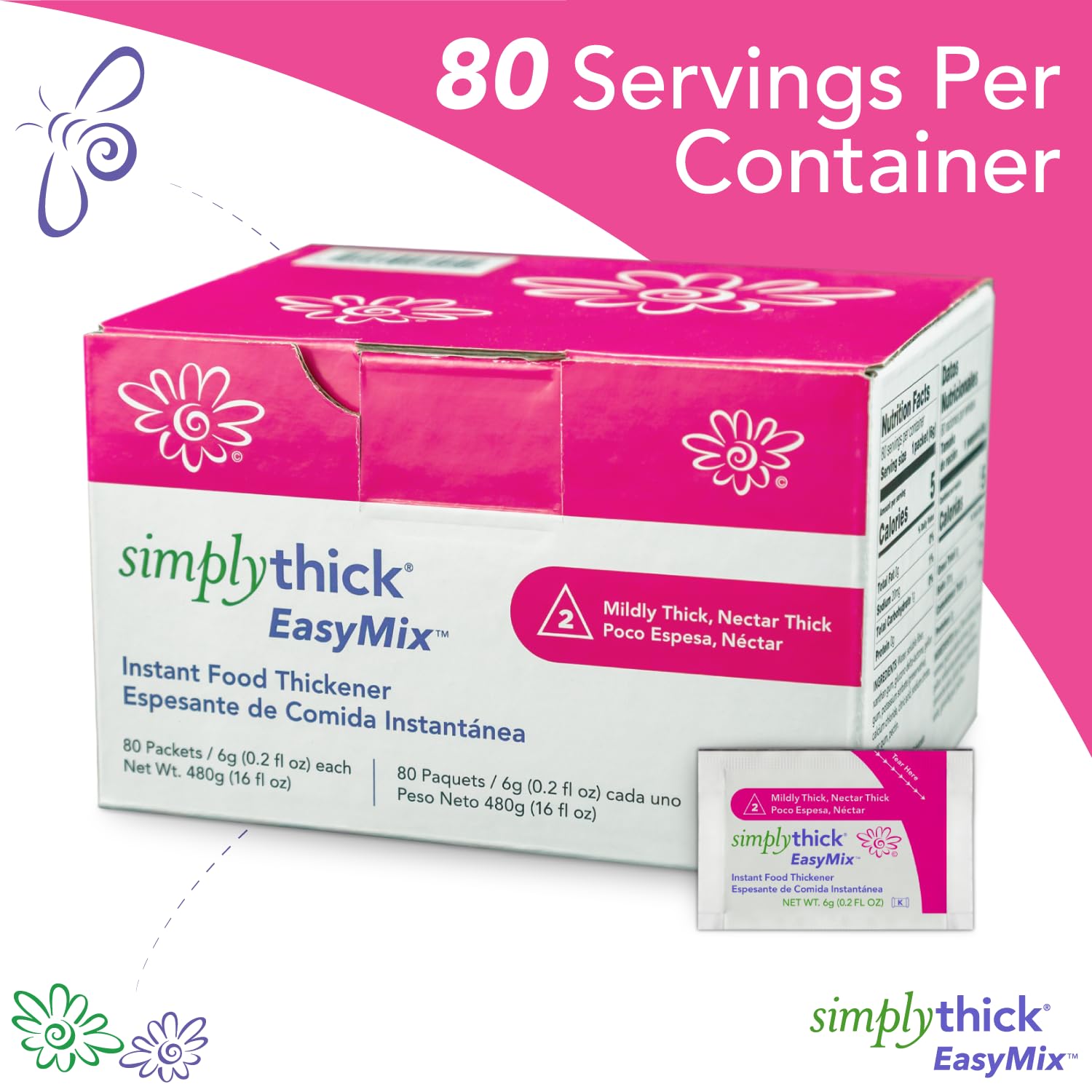 SimplyThick EasyMix detalle de etiqueta con información IDDSI para beneficio de seguridad