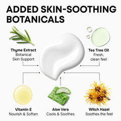 SimplyVital comparación de tamaño 2 oz junto a una mano para escala