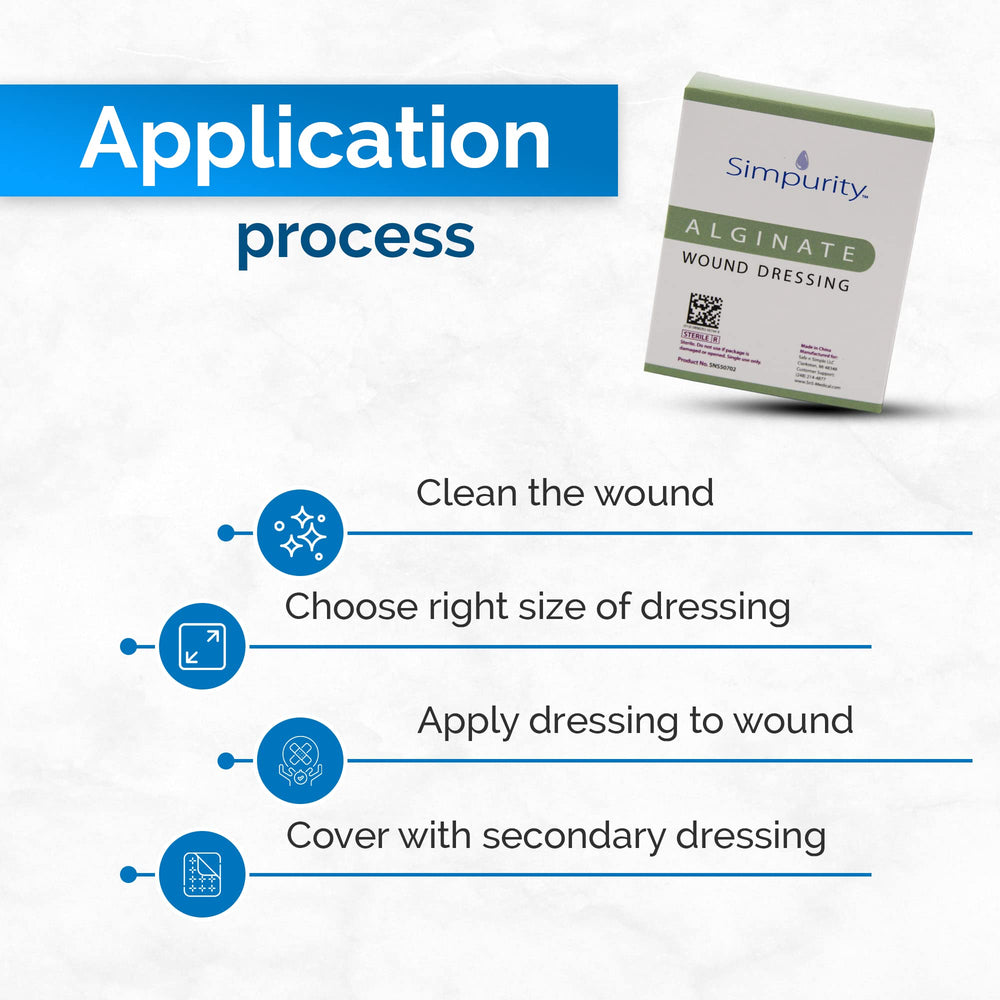 Simpurity apósito cubierto con vendaje secundario en clínica, protección prolongada