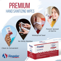 Singular Wipes sobre individual cerrado que mantiene la humedad