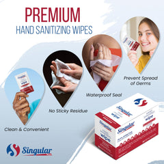 Singular Wipes empaque individual abierto conservando humedad eficaz