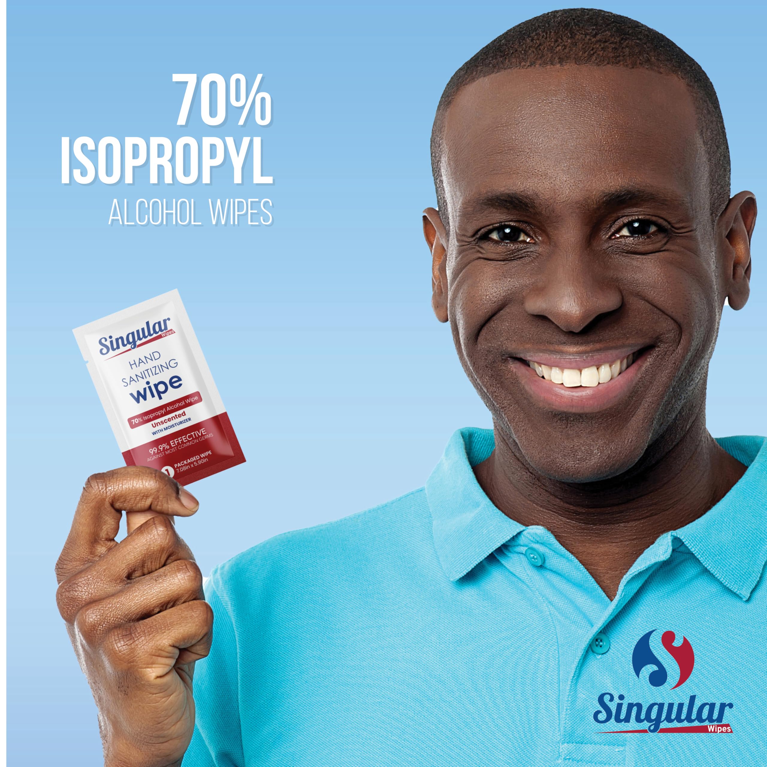 Singular Wipes sobres en bolso listos para viajes y salidas