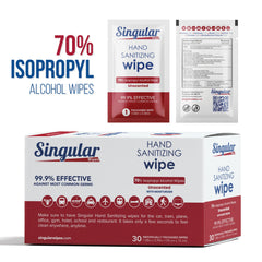 Singular Wipes toallita desplegada mostrando textura y mayor cobertura