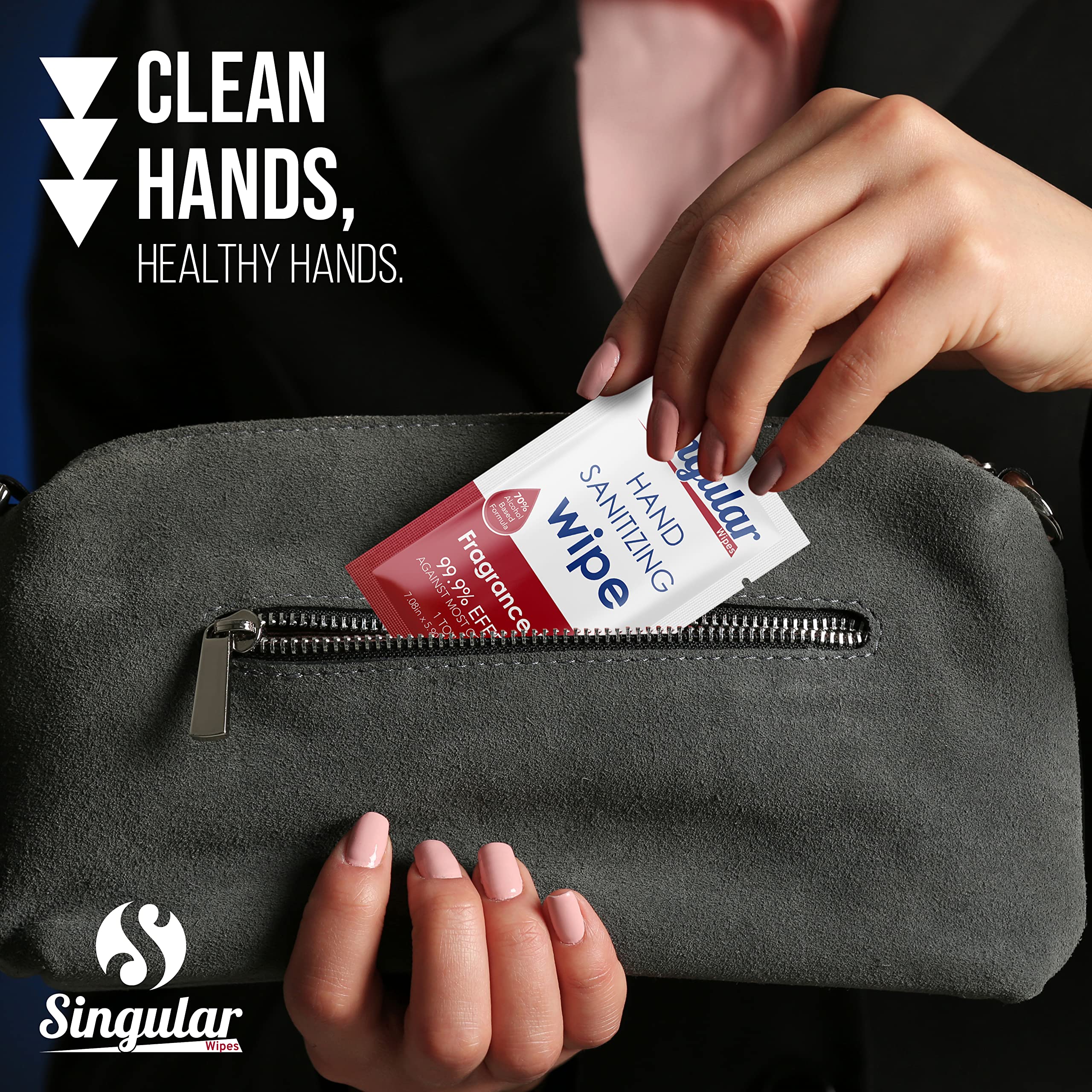 Singular Wipes uso en oficina sobre escritorio para limpieza práctica